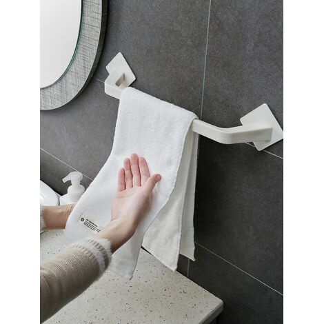 Porte-serviettes mural pour salle de bain - Solution de rangement de 30 cm sans perçage (1/4)