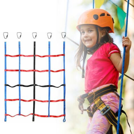 Outsunny Filet D'escalade Pour Enfants 3-6 Ans Filet De Protection Pour Aire De Jeux Ninja Terrain D Obstacle Dim 1 5 X 2 M~1e27m8gg0r800