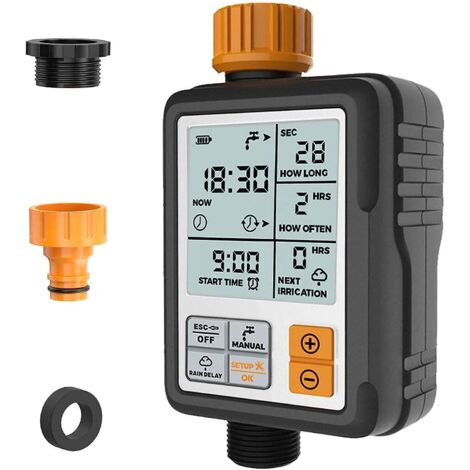 Minuteur d'arrosage numérique programmable automatique pour robinet de jardin et système d'arrosage automatique (1/5)