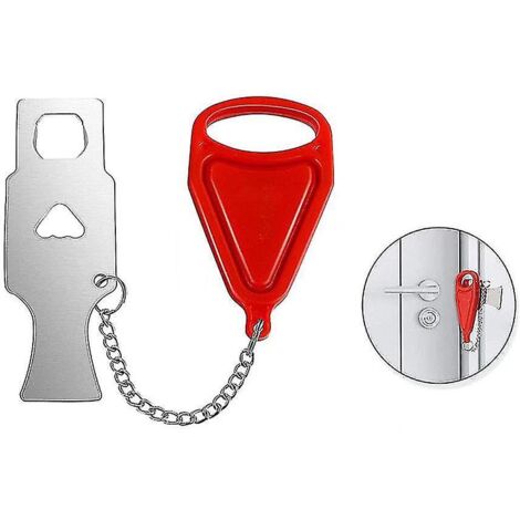 Verrou de sécurité portable pour porte de voyage : Verrou de confidentialité portable pour la maison, l'hôtel et les universités, pour une sécurité accrue (1/5)