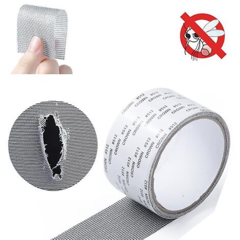Lot de 3 patchs de réparation pour moustiquaire avec adhésif - Kit de réparation pour moustiquaire 5 x 2 m (blanc) (1/5)