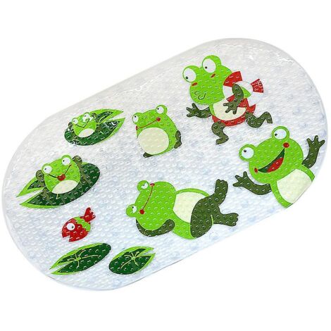 Tapis de bain antidérapant en PVC en forme de grenouille pour enfants - Multicolore (1/5)