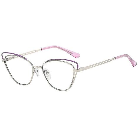 Lunettes de mode œil de chat de style européen et américain avec protection anti-lumière bleue, lunettes surdimensionnées pour ordinateur et jeux vidéo, style geek. (1/5)