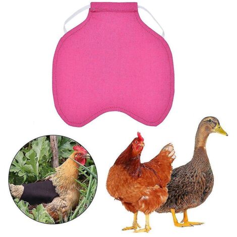 Lot de 5 tabliers noirs en forme de selle pour poules, avec sangles élastiques - Protection des plumes et maintien des ailes pour poules de petite et moyenne taille (1/5)