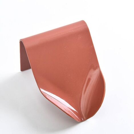 Porte-savon de salle de bain en plastique marron, boîte de rangement pour éponge de douche (1/5)