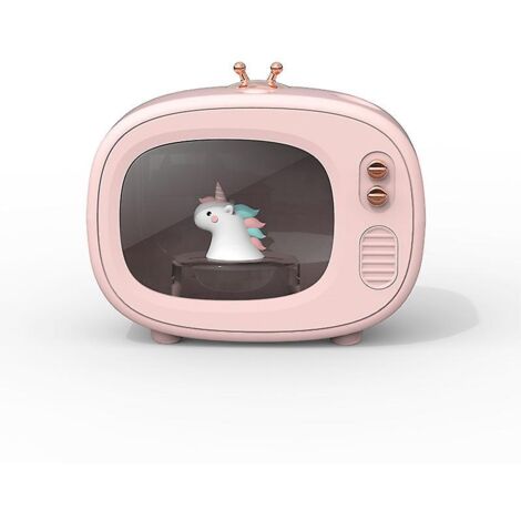 Mini humidificateur d'air intelligent dinosaure pour téléviseur avec vaporisateur USB et diffuseur d'arômes pour un fonctionnement ultra silencieux et une purification de l'air à domicile - Rose (1/5)