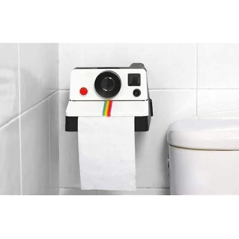 Porte-papier toilette en forme d'appareil photo, boîte à papier toilette pour la maison et le bureau (1 pièce) (1/5)