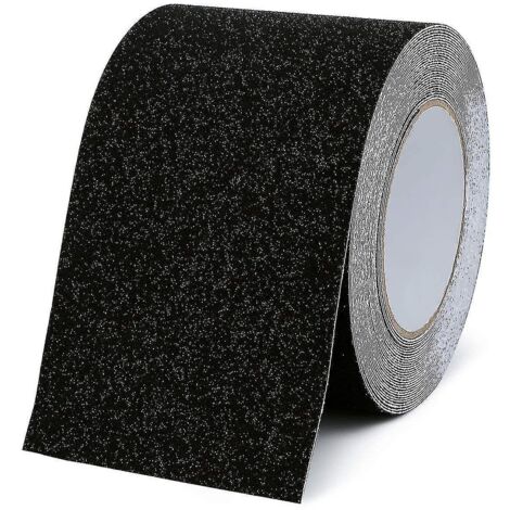 Ruban antidérapant, 10 cm x 10 m, ruban antidérapant imperméable, ruban de friction en oxyde d'aluminium dépoli, ruban anti-chute, mesures de sécurité (1/4)