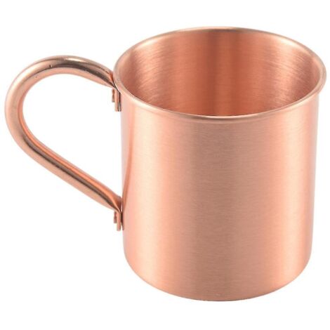 Mug Moscow Mule en cuivre pur, lisse et massif, sans revêtement intérieur, idéal pour cocktails, café, bière, lait et eau. (1/5)
