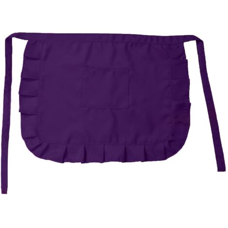 Tablier de pub souple, léger, tendance et imperméable pour femme, tablier court à taille haute pour usage domestique, violet (1/5)
