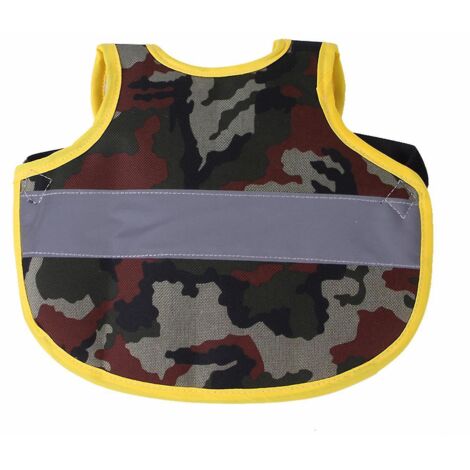 Lot de 3 gilets réfléchissants pour poules, harnais ajustable, selle de marche, tabliers, protection contre les plumes pour canards, poules, oies et poussins, camouflage (1/5)
