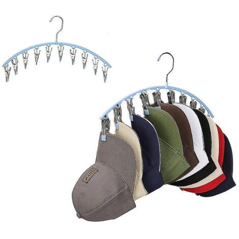 Porte-chapeaux avec 10 grandes pinces pour casquettes de baseball (1/5)