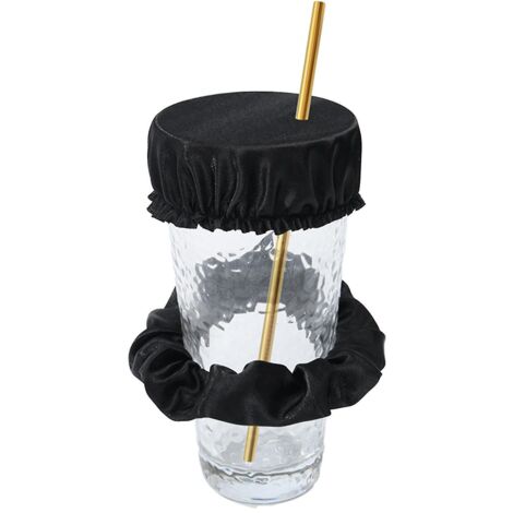 Chouchou réutilisable pour couvre-gobelet 2023 - Protection imperméable contre les déversements et la contamination des boissons - Noir - 1 (1/5)