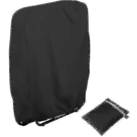 Housse de protection imperméable et anti-UV pour chaise longue pliante/transat/mobilier de jardin noir (1/4)