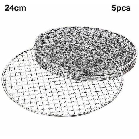 Lot de 5 grilles de barbecue rondes jetables - 27 cm (1/5)