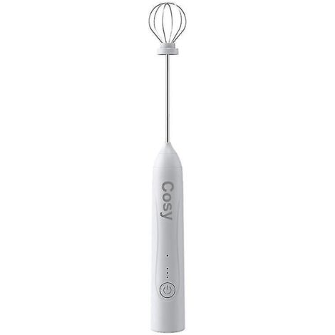 Batteur à œufs électrique portatif, mixeur à 3 vitesses réglables, fouet, blanc (1/5)