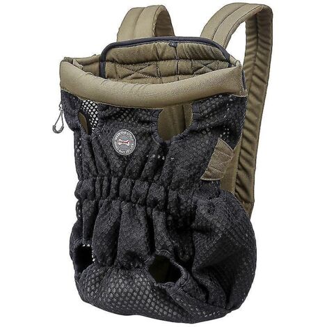 Sac de transport pour animaux de compagnie grande capacité (jusqu'à 10 kg), sac à dos confortable et ajustable (bleu) - L - noir (1/5)