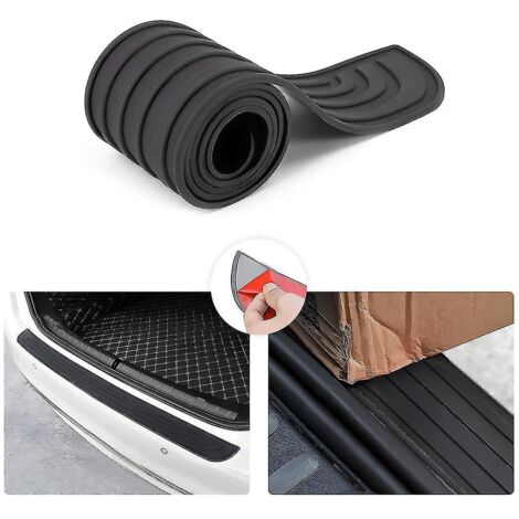 Protection de pare-chocs arrière de voiture, protection en caoutchouc anti-rayures et résistante à l'usure, protection des garnitures de voiture, convient à la plupart des voitures (noir/35,4" x 2,7") (1/5)