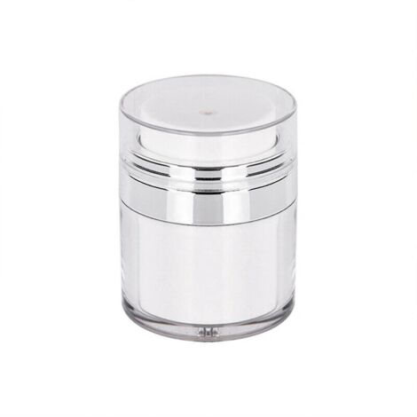 Distributeur à pompe cosmétique portable avec pompe à pression pour crème solaire, lotion, BB crème - 30 g - Finition argenture électrolytique (1/5)