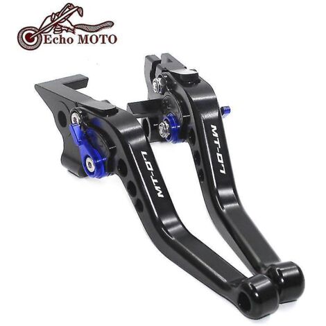 Levier de frein et d'embrayage court 2022 pour Yamaha MT-07 MT-09 2013-2021 MT-07/Tracer MT-09 Accessoires moto Poignées Levier MT 07 09-MT-07 Noir-Bleu (1/5)