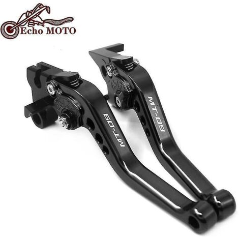 Levier de frein et d'embrayage court 2022 pour Yamaha MT-07 MT-09 2013-2021 MT-07/Tracer MT-09 SP Accessoires moto Poignées Levier MT 07 09-MT-09 21-22 Noir (1/5)
