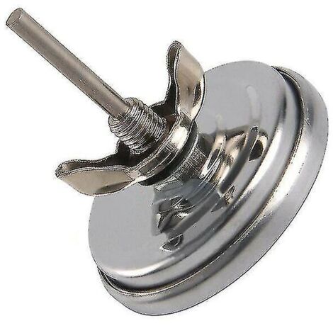 Thermomètre de barbecue/fumoir en acier inoxydable, jauge de température 50-500°C, argenté, 1 pièce (1/3)
