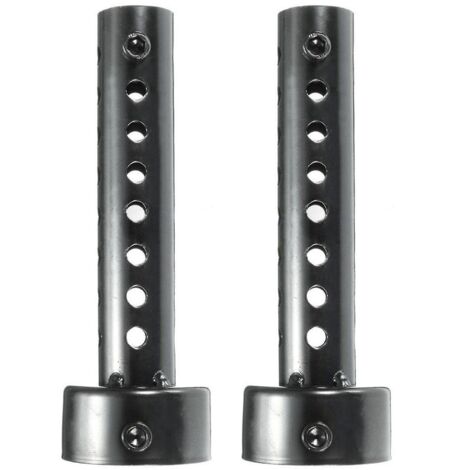 2x Silencieux universel pour moto avec chicane et réduction de bruit, 48 mm, noir (1/5)