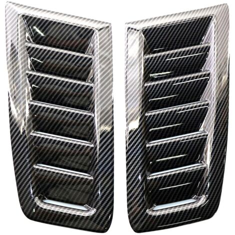 Lot de 2 grilles d'aération de capot en ABS résistant à la chaleur et à la corrosion, motif carbone, pour Ford Focus RS Mk2 (1/5)