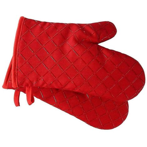 Surface en silicone antidérapante résistante à la chaleur et doublure douce en coton ROUGE (1/5)