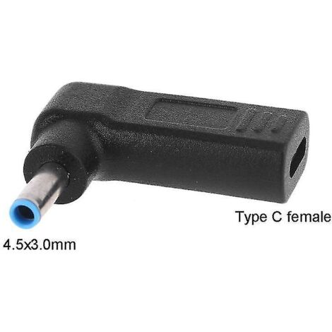 Adaptateur secteur USB Type C femelle vers prise 4,5 x 3,0 mm pour ordinateur portable HP Envy Elitebook 820 G3 et 820 G4 (1/3)