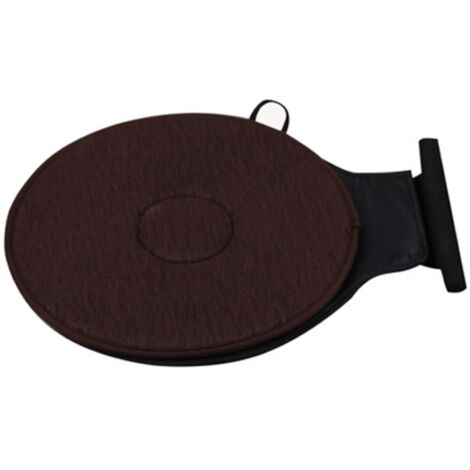 Coussin de siège pivotant et amovible, fin et amovible, pour conducteurs âgés et enceintes [gratuit] Ring Brown (1/5)