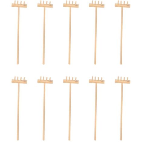 10 râteaux de jardin zen uniques en bambou durable, outils pour bac à sable et art du thé (1/4)
