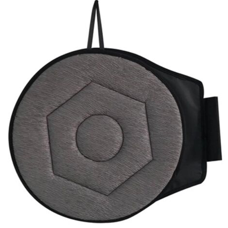 Coussin de siège pivotant et amovible, fin et flexible, pour conducteurs âgés et enceintes [gratuit] Gris foncé diamant (1/5)
