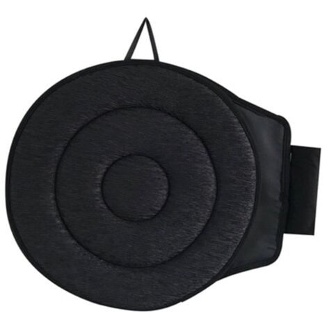 Coussin de siège pivotant et amovible, fin et flexible, pour conducteurs âgés et enceintes [gratuit] Noir 2 anneaux (1/5)