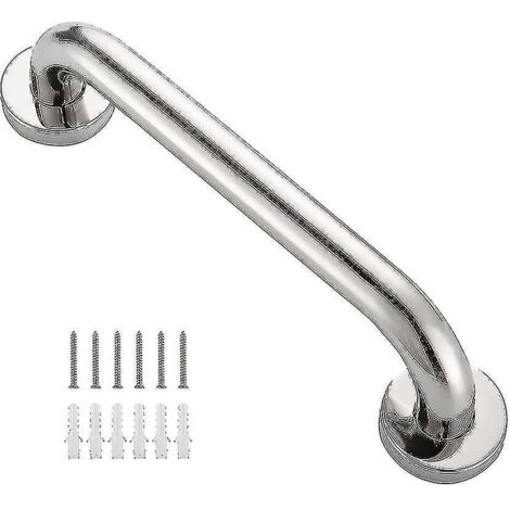 Barre d'appui de sécurité en acier inoxydable de 30 cm d'épaisseur pour baignoire et douche. (1/5)