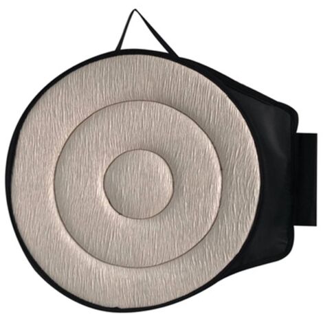 Coussin de siège pivotant et amovible, fin et flexible, pour conducteurs âgés et enceintes [gratuit] Beige, 2 anneaux (1/5)