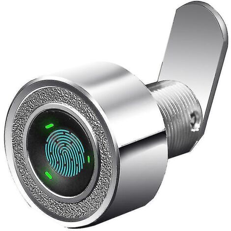 Serrure à empreinte digitale pour meubles, serrure intelligente pour armoire, rechargeable par USB, sans clé, pour tiroir de bureau ou de maison, 30 mm (1/5)