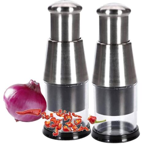 Mini hachoir à ail. Coupe-ail manuel. Hachoir à oignons et à ail en acier inoxydable. Cadeau idéal. (1/5)