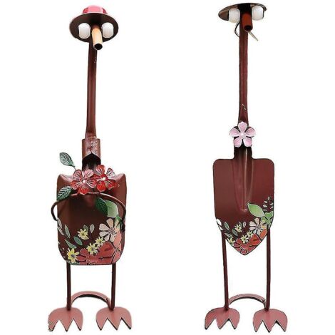 Mignonne pelle à bêche décorative pour jardin, statue de jardin artisanale en forme de canard, ornement féminin (1/4)