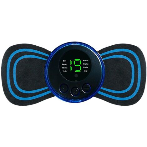 Appareil de massage EMS mini à microcourant, tapis de massage bioélectrique EMS pour points d'acupuncture, pour les bras, la nuque, les épaules, le dos, la taille et les jambes - avec 1 adhésif - sans (1/5)