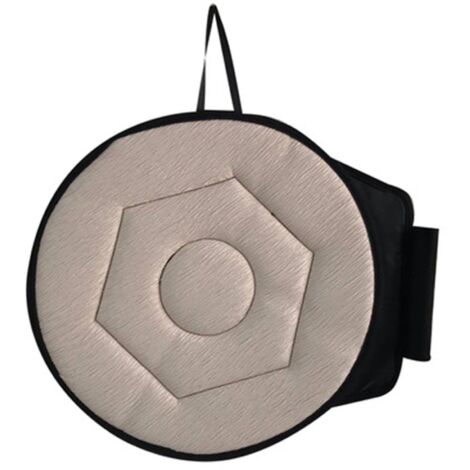 Coussin de siège pivotant et amovible, fin et pivotant, pour conducteurs âgés et enceintes [gratuit] Beige Diamant (1/5)