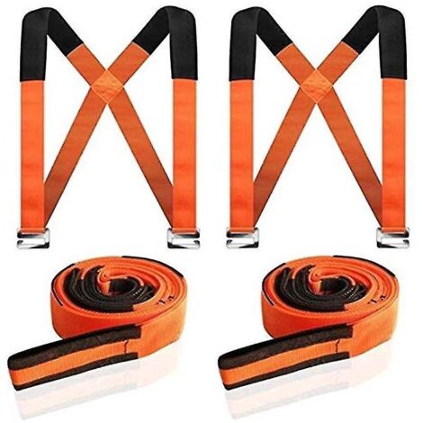Sangles de déménagement, sangles de levage pour meubles, appareils électroménagers, matelas, harnais de levage et de transport réglables pour le déménagement, système de portage et de levage sur les é (1/4)