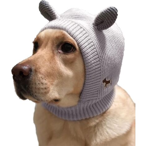 Protection silencieuse pour le cou et les oreilles des chiens, cache-oreilles antibruit, capuche chauffante pour animaux (1/5)