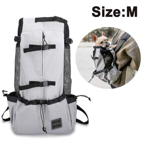 Sac à dos de transport pour chiens de petite et moyenne taille - Gris (1/5)