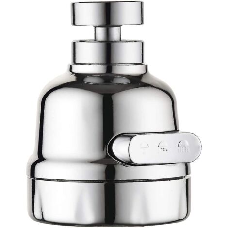 Robinet de cuisine rotatif à 360°, jet haute pression, tête de robinet mobile, 3 modes (1/5)