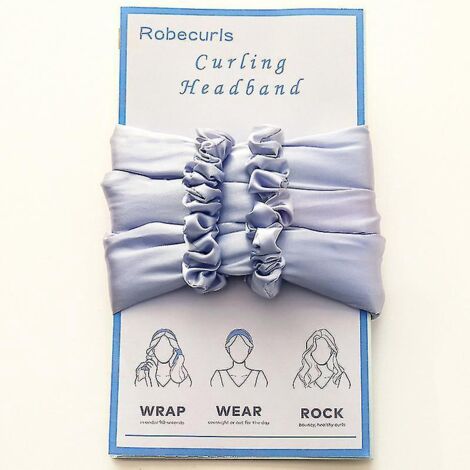 Bandeau pour bigoudis sans chaleur, rouleaux en mousse souple et flexible, outils de coiffure pour filles, violet (1/5)