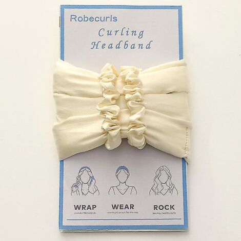 Bandeau pour bigoudis sans chaleur, rouleaux en mousse souple et flexible, outils de coiffure pour filles, beige (1/5)