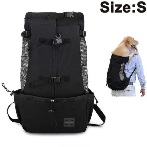 Sac à dos de transport pour chiens de petite et moyenne taille, noir - Taille S (1/4)