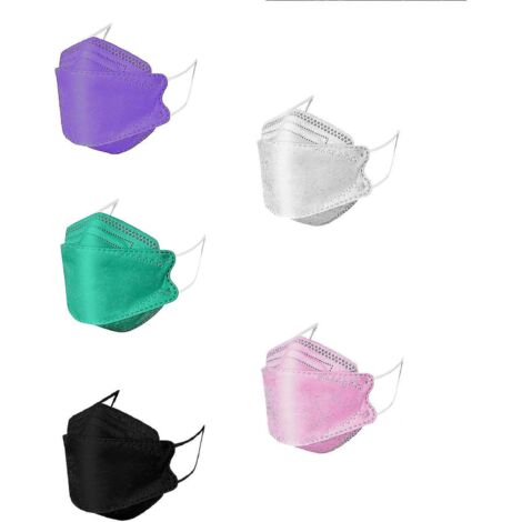 Masque de poisson pour adulte, masque facial jetable industriel 4 plis avec élastiques d'oreille (1/5)