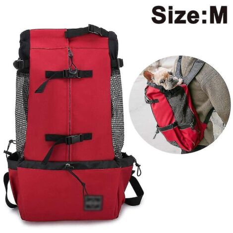 Sac à dos de transport pour chiens de petite et moyenne taille, rouge (1/5)